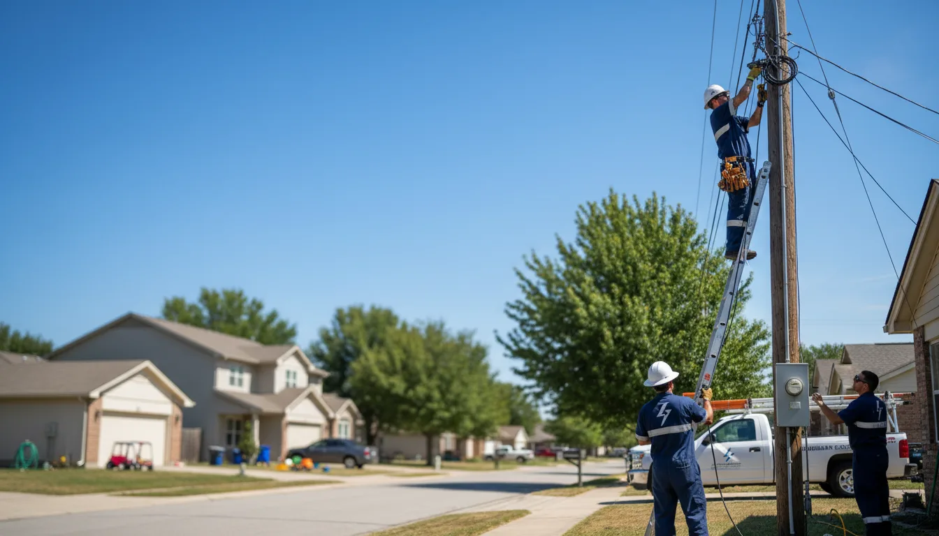 Residential electrician providing installation services in Okolona, AR